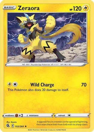 Zeraora 102  SWSH08 Fusion Strike - Rare