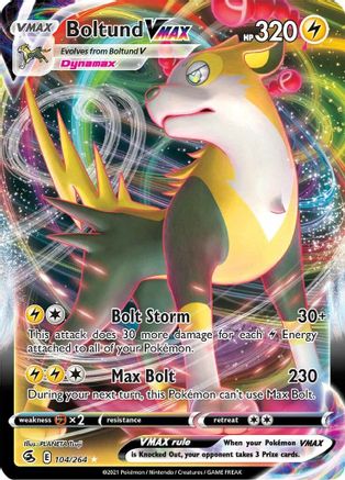 Boltund VMAX 104  - Holofoil SWSH08 Fusion Strike - Ultra Rare