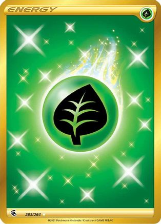 Grass Energy (Secret) 283  - Holofoil SWSH08 Fusion Strike - Secret Rare