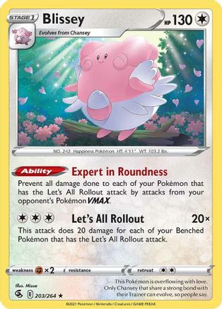 Blissey 203  SWSH08 Fusion Strike - Rare