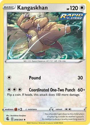 Kangaskhan 204  SWSH08 Fusion Strike - Rare