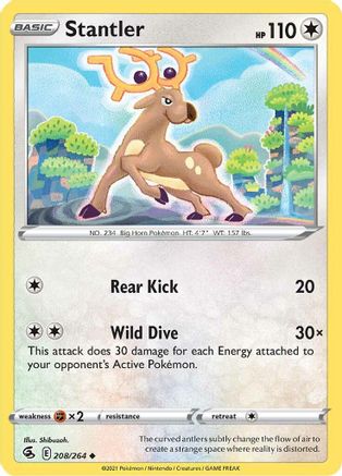 Stantler 208  SWSH08 Fusion Strike - Uncommon