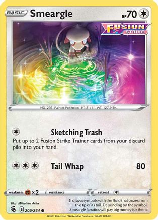 Smeargle 209  SWSH08 Fusion Strike - Common