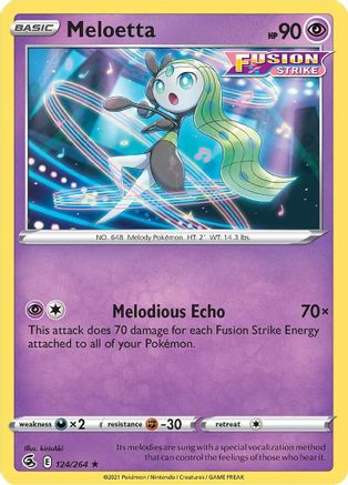 Meloetta 124  SWSH08 Fusion Strike - Rare