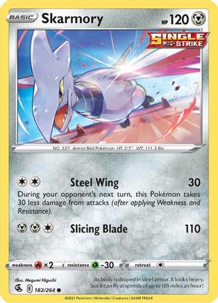 Skarmory 182  SWSH08 Fusion Strike - Common