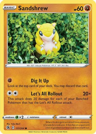 Sandshrew 131  SWSH08 Fusion Strike - Common