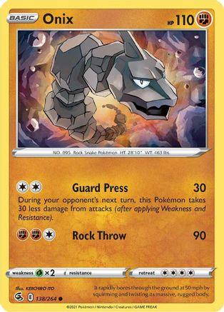 Onix 138  SWSH08 Fusion Strike - Common