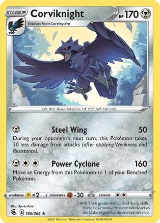 Corviknight 190  SWSH08 Fusion Strike - Rare