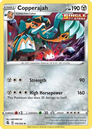 Copperajah 192  SWSH08 Fusion Strike - Uncommon