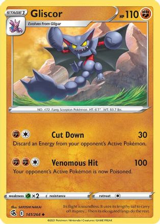 Gliscor 141  SWSH08 Fusion Strike - Uncommon