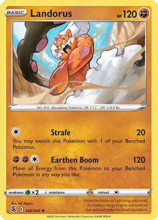 Landorus 148  SWSH08 Fusion Strike - Holo Rare