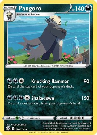 Pangoro 174  SWSH08 Fusion Strike - Uncommon