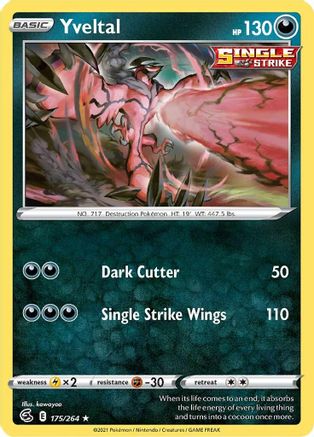 Yveltal 175  SWSH08 Fusion Strike - Rare