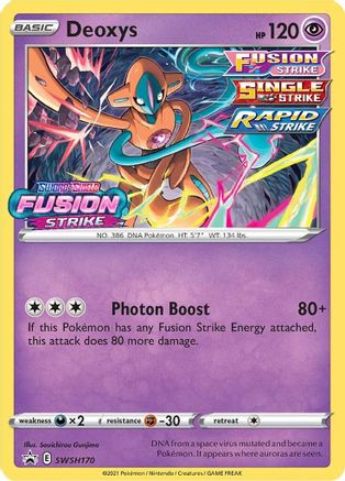 Deoxys (Prerelease) SWSH170  - Holofoil SWSH Sword & Shield Promo Cards - Promo