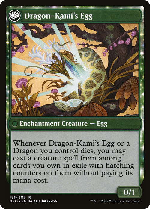 The Dragon-Kami Reborn (NEO-181) - Kamigawa: Neon Dynasty: (fandfc, enchantment)