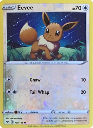 Eevee (Reverse Cosmos Holo) 130/185  - Reverse Holofoil Miscellaneous Cards & Products - Common