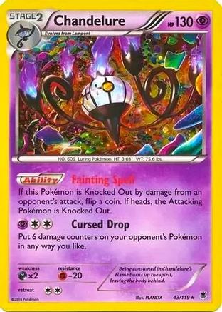 Chandelure - 43/119 (Cosmos Holo)/119  - Holofoil Blister Exclusives - Promo