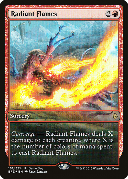 Radiant Flames (GAME-151) - Battle for Zendikar Promos Foil