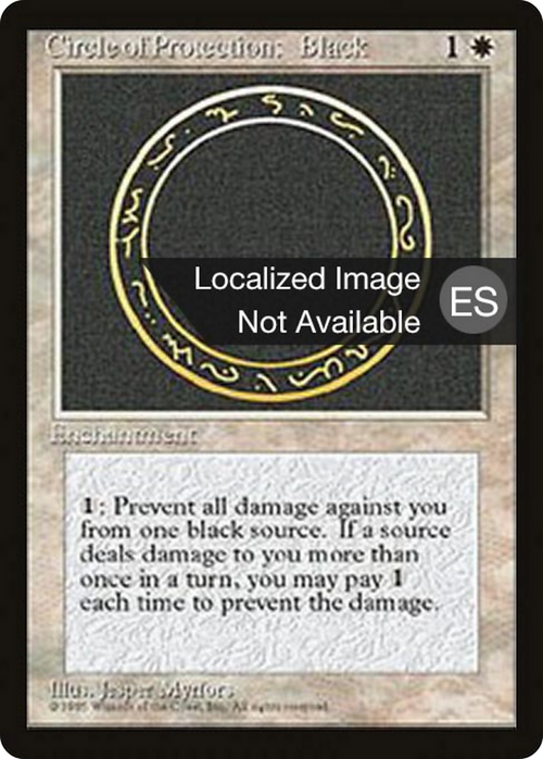 Circle of Protection: Black (4BB-) - Fourth Edition Foreign Black Border