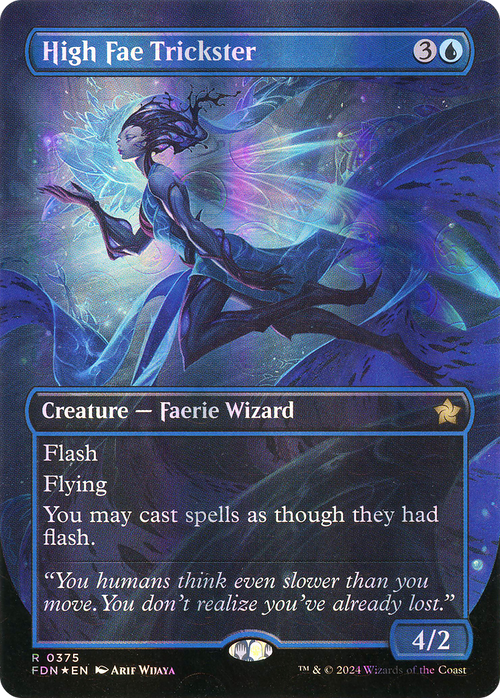 High Fae Trickster (Borderless) (Mana Foil) (FDN-375) - Foundations Foil