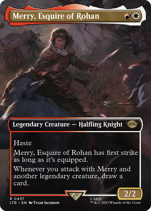 Merry, Esquire of Rohan (Borderless) (LTR-437) - The Lord of the Rings: Tales of Middle-earth Foil