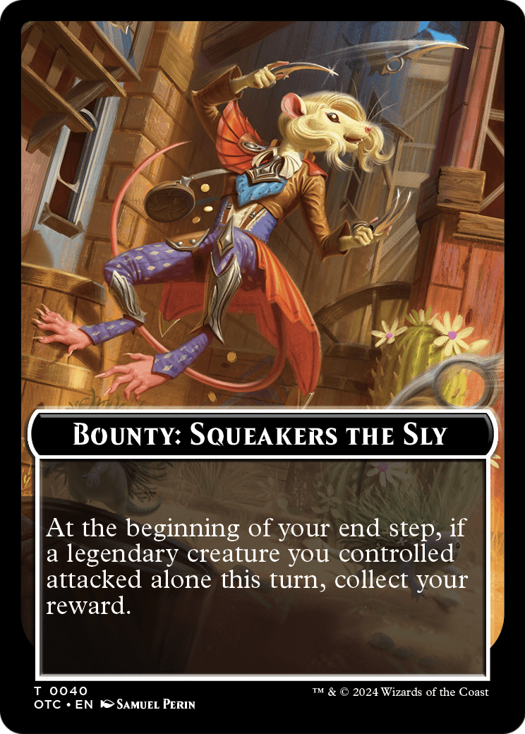 Bounty: Squeakers the Sly // Wanted! (TOTC-040) - Outlaws of Thunder Junction Commander Tokens Foil