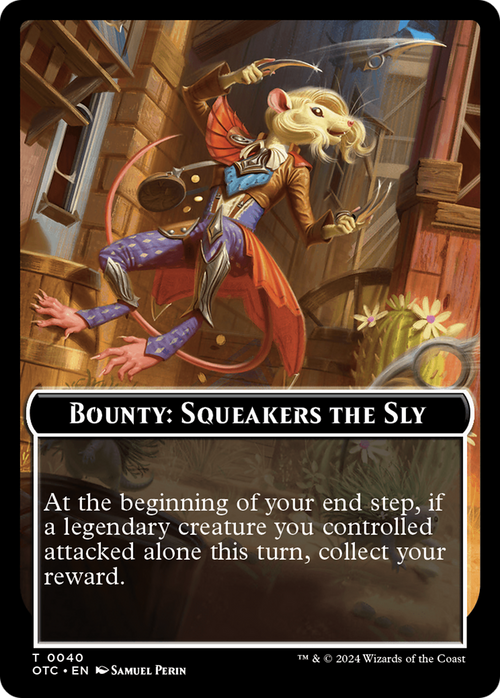 Bounty: Squeakers the Sly // Wanted! (TOTC-040) - Outlaws of Thunder Junction Commander Tokens Foil