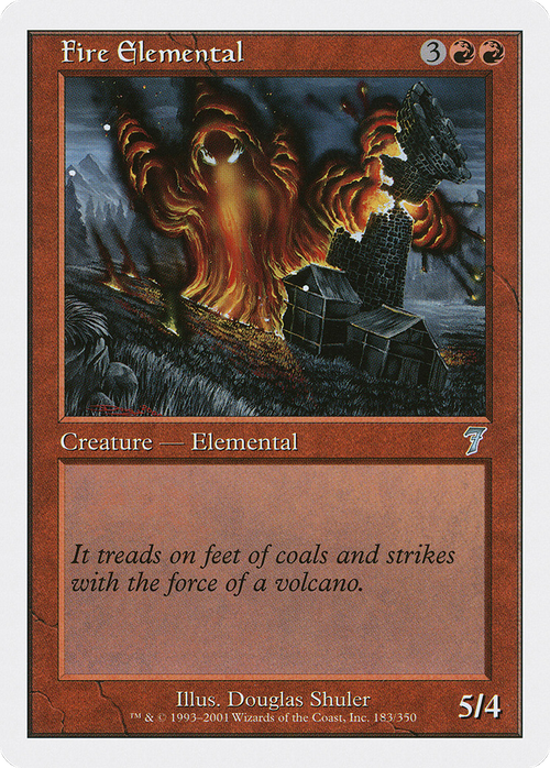 Fire Elemental (7ED-183) - 7th Edition Foil