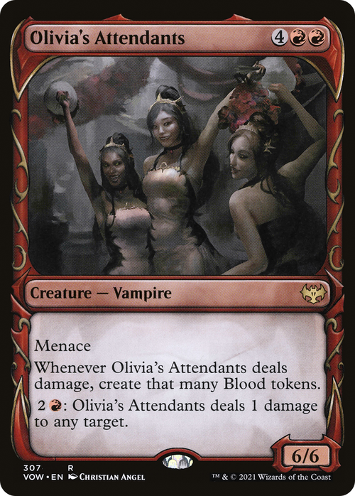 Olivia's Attendants (Showcase) (VOW-307) - Innistrad: Crimson Vow: (Showcase) Foil