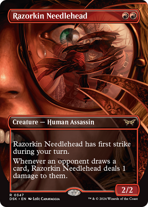 Razorkin Needlehead (Borderless) (DSK-347) - Duskmourn: House of Horror Foil