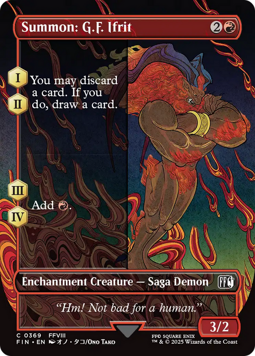 Summon: G.F. Ifrit (Borderless) (FIN-369) - FINAL FANTASY: (enchantment)