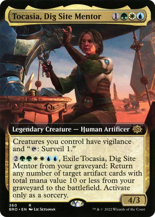 Tocasia, Dig Site Mentor (Extended Art) (BRO-360) - The Brothers' War: (Extended Art) Foil