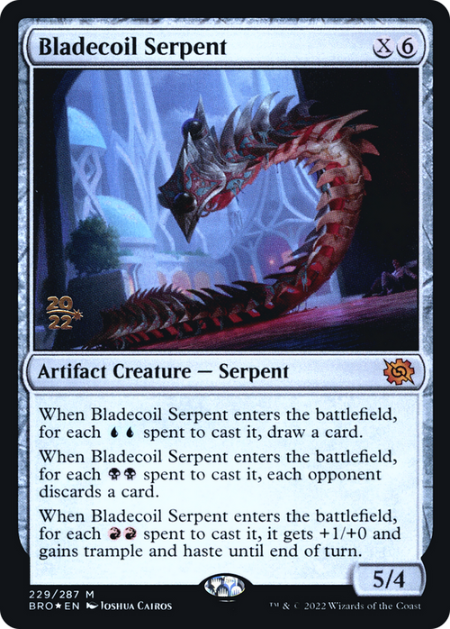 Bladecoil Serpent (PRE-229) - The Brothers' War Promos Foil