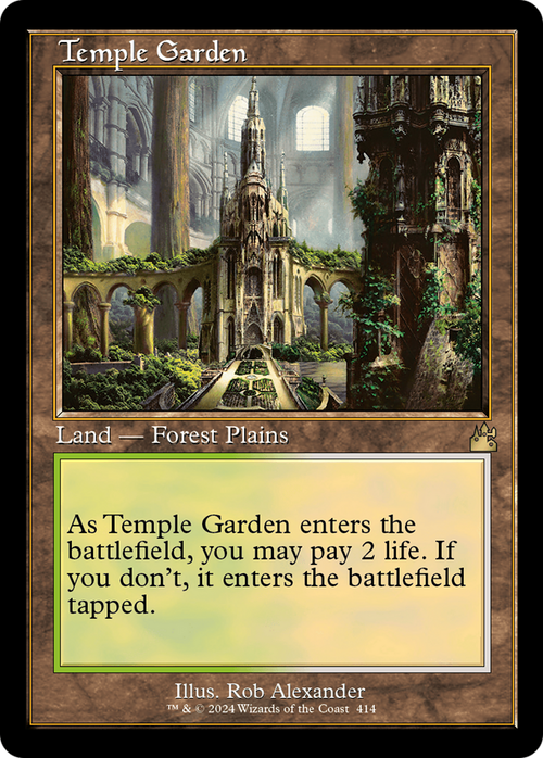 Temple Garden (Retro Frame) (RVR-414) - Ravnica Remastered Foil