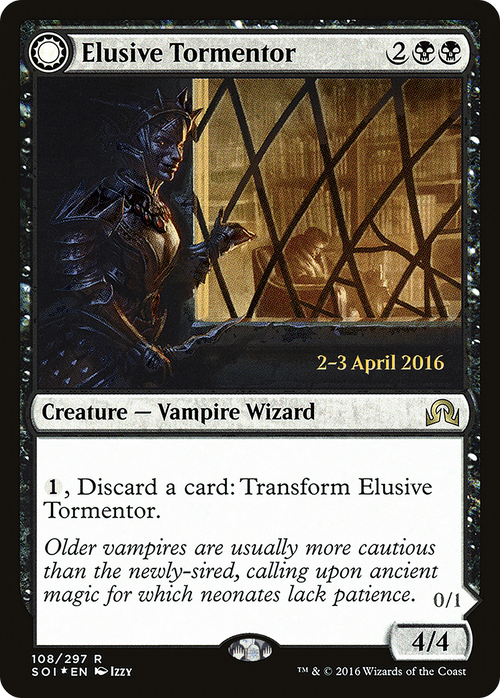 Elusive Tormentor (PRE-108S) - Shadows over Innistrad Promos: (Double Faced Transform) Foil