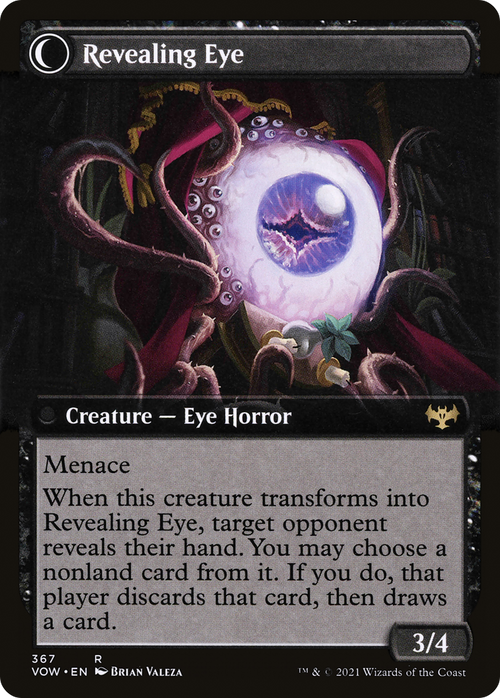 Concealing Curtains (Extended Art) (VOW-367) - Innistrad: Crimson Vow: (Extended Art, Double Faced Transform)