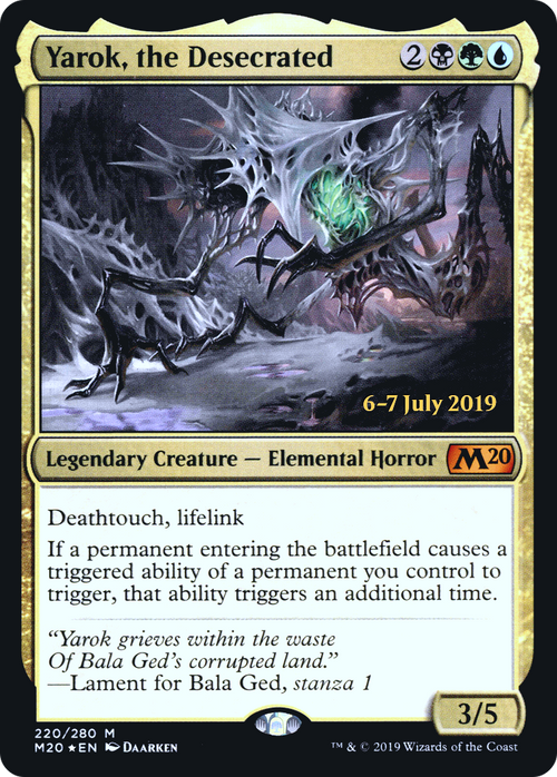 Yarok, the Desecrated (PRE-220S) - Core Set 2020 Promos Foil