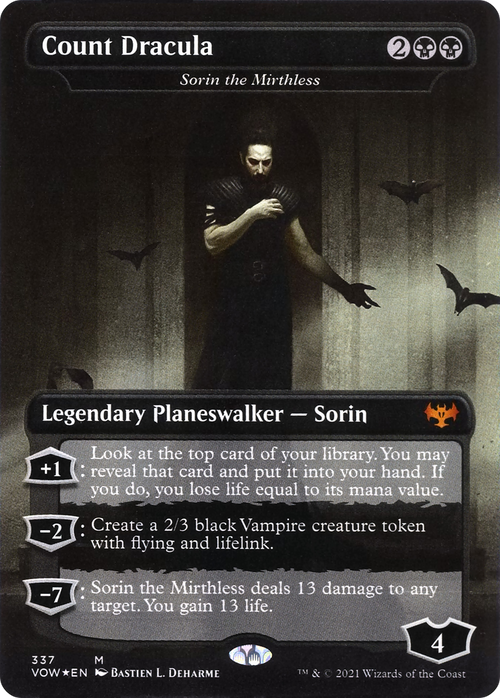 Count Dracula - Sorin the Mirthless (VOW-337) - Innistrad: Crimson Vow / Count Dracula (Borderless)