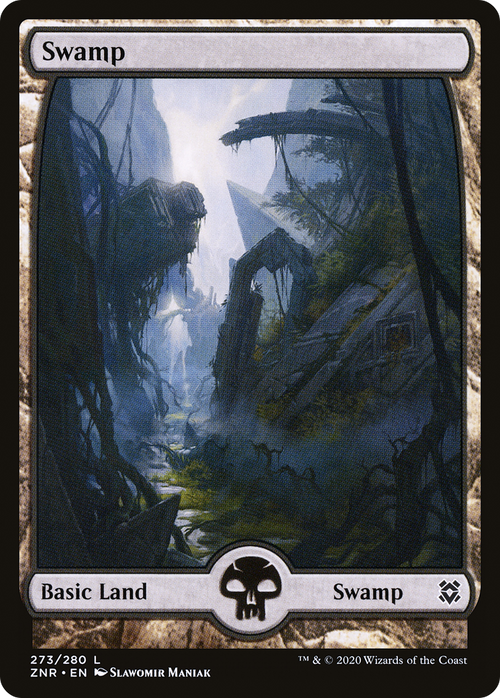 Swamp (273) - Full Art (ZNR-273) - Zendikar Rising: (Full Art) Foil
