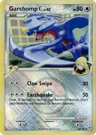 Garchomp C - 60/147 (League Promo) [Staff]/147  - Reverse Holofoil League & Championship Cards - Promo