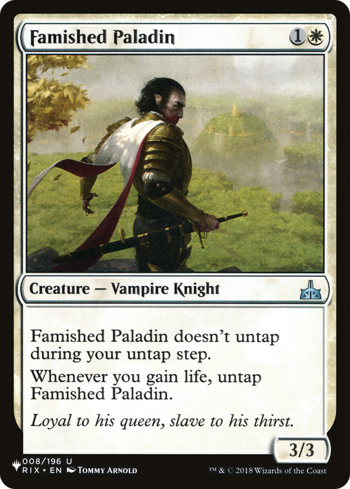 Famished Paladin (LIST-RIX-8) - The List