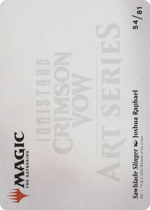 Sawblade Slinger // Sawblade Slinger (AVOW-054) - Crimson Vow Art Series (Borderless) Foil