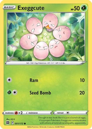 Exeggcute 001  SWSH09 Brilliant Stars - Common