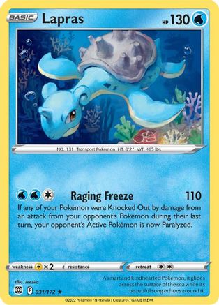 Lapras 031  SWSH09 Brilliant Stars - Rare