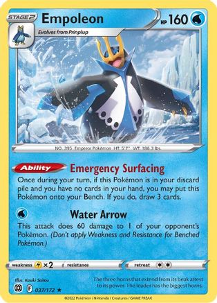 Empoleon 037  - Holofoil SWSH09 Brilliant Stars - Holo Rare