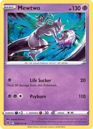 Mewtwo 056  SWSH09 Brilliant Stars - Rare
