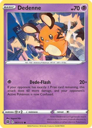 Dedenne 067  - Reverse Holofoil SWSH09 Brilliant Stars - Common