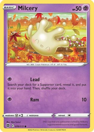 Milcery 070  - Reverse Holofoil SWSH09 Brilliant Stars - Common