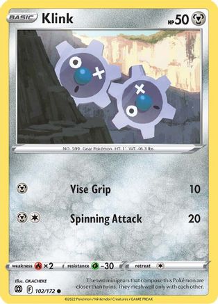 Klink 102  - Reverse Holofoil SWSH09 Brilliant Stars - Common