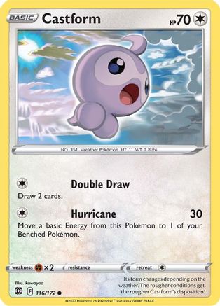 Castform 116  SWSH09 Brilliant Stars - Common